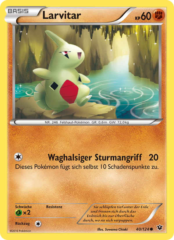 Larvitar 40 — Fates Collide (German Pokémon TCG card)