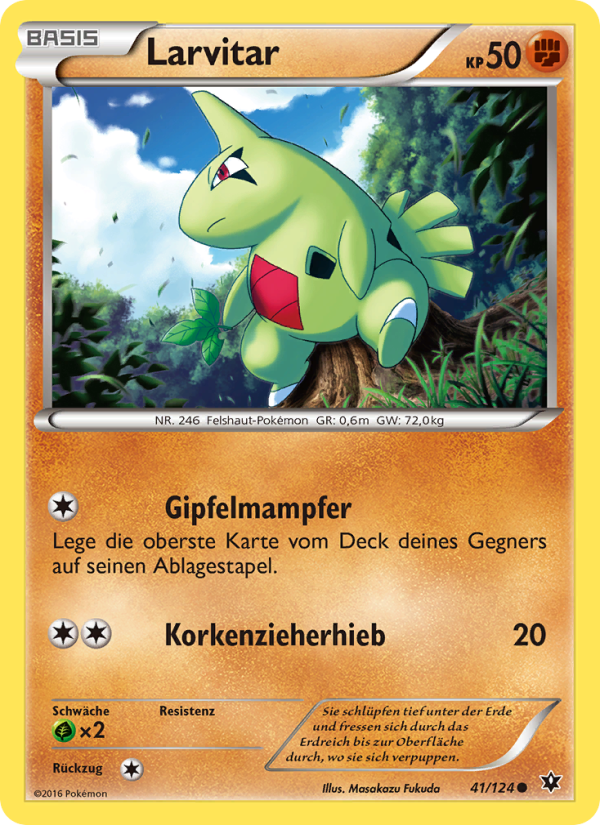 Larvitar 41 — Fates Collide (German Pokémon TCG card)