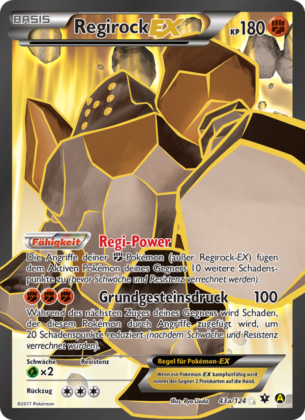 Regirock EX 43 — Fates Collide (German Pokémon TCG card)