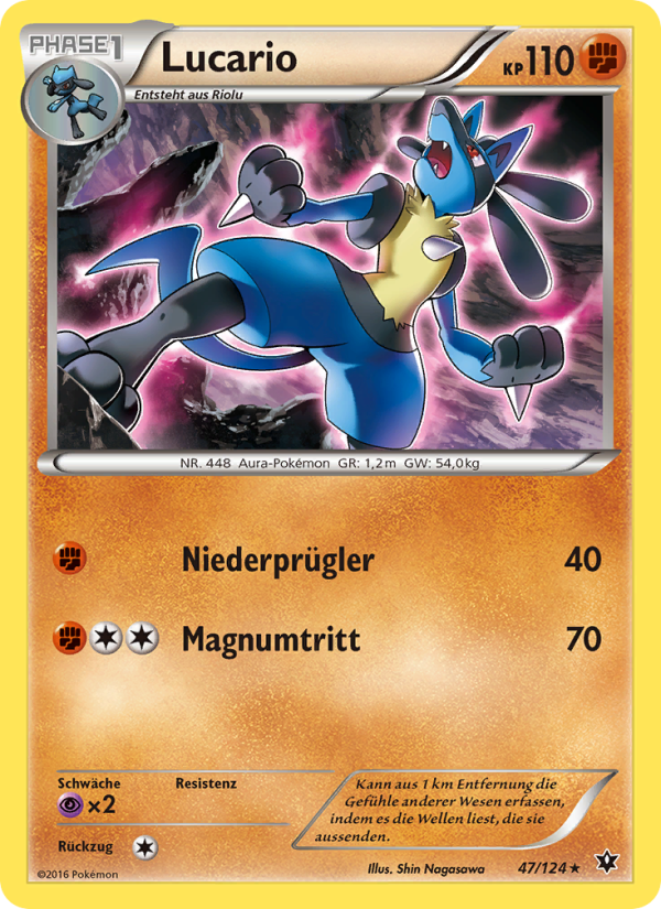 Lucario 47 — Fates Collide (German Pokémon TCG card)