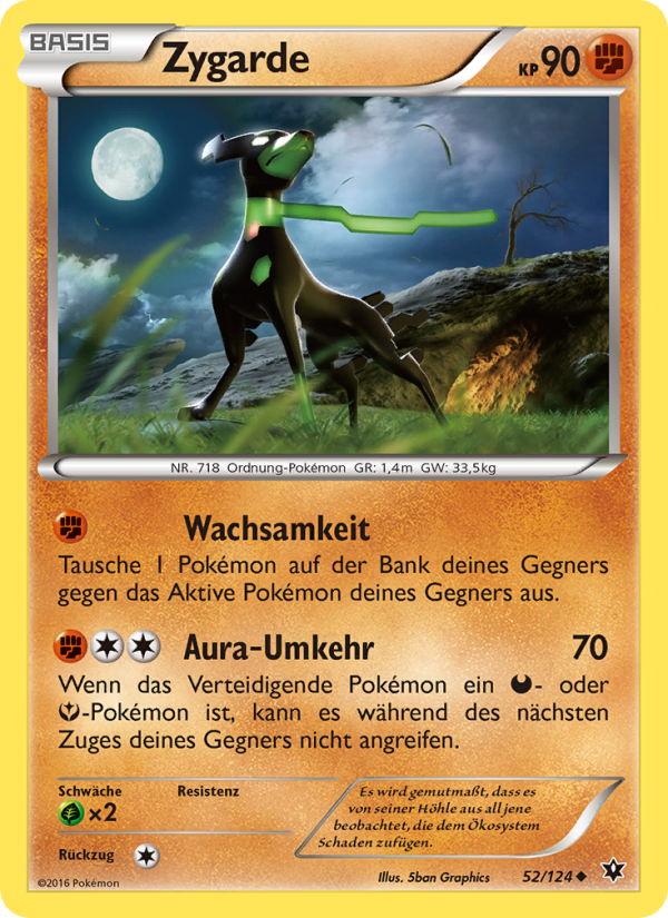 Zygarde 52 — Fates Collide (German Pokémon TCG card)