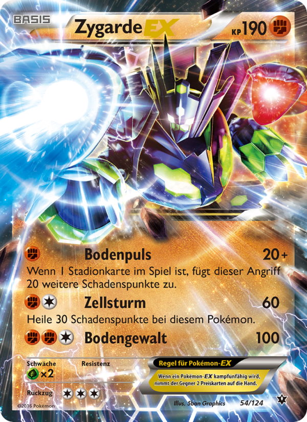 Zygarde EX 54 — Fates Collide (German Pokémon TCG card)