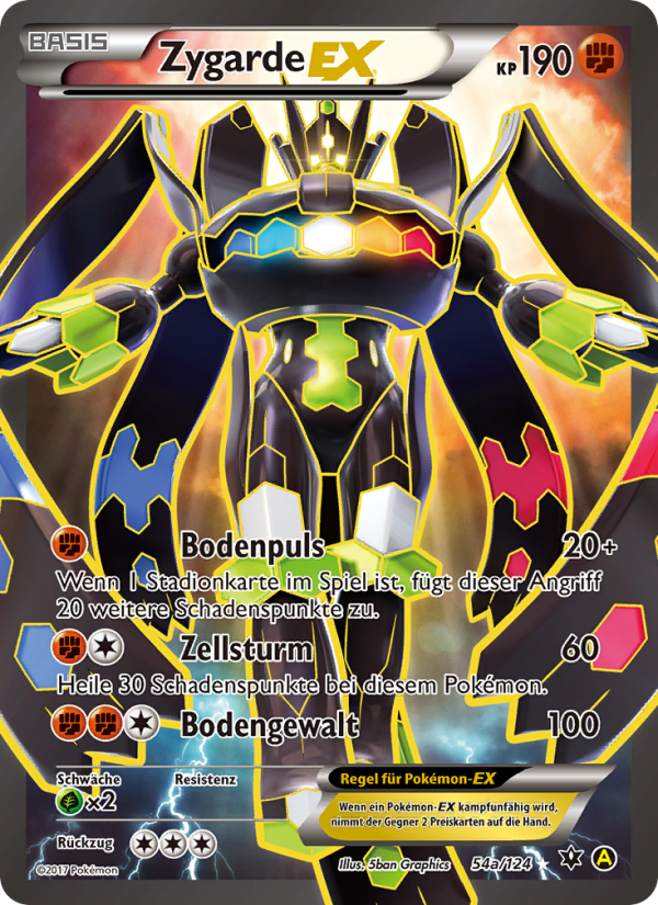 Zygarde EX 54a — Fates Collide (German Pokémon TCG card)