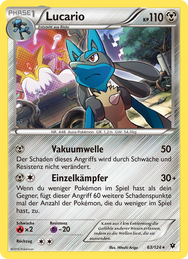 Lucario 63 — Fates Collide (German Pokémon TCG card)