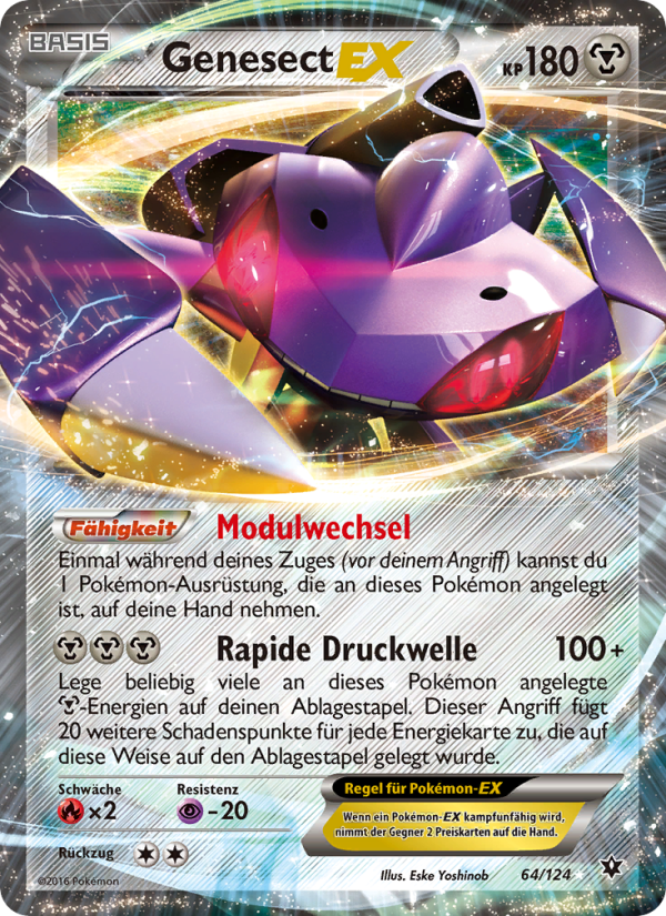 Genesect EX 64 — Fates Collide (German Pokémon TCG card)