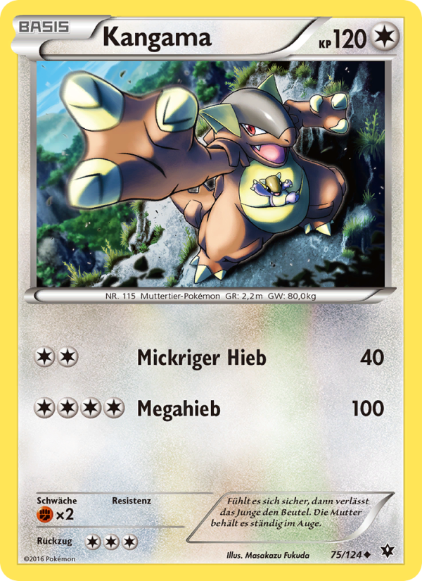 Kangama 75 — Fates Collide (German Pokémon TCG card)