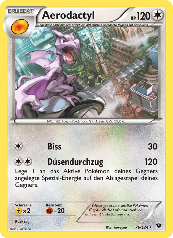 Aerodactyl 76 — Fates Collide (German Pokémon TCG card)