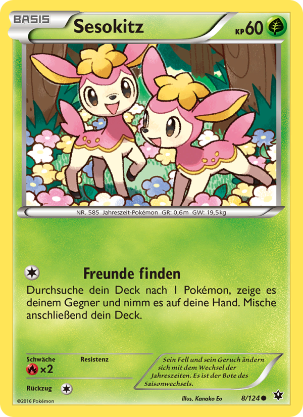 Sesokitz 8 — Fates Collide (German Pokémon TCG card)