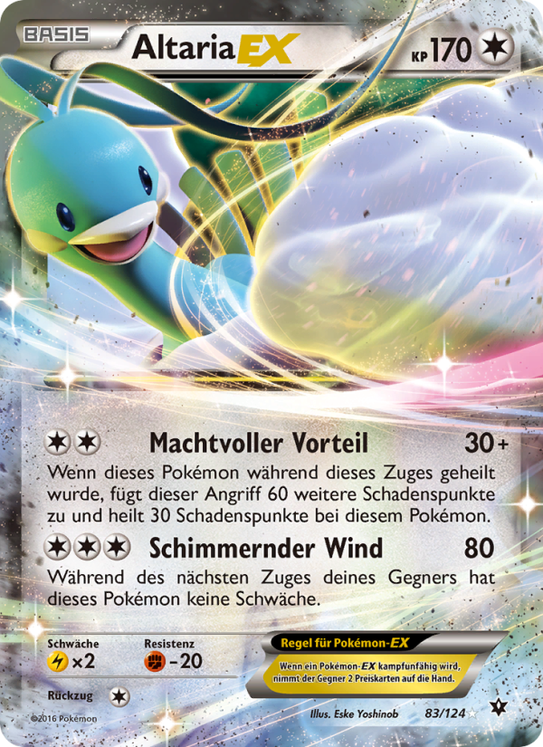 Altaria EX 83 — Fates Collide (German Pokémon TCG card)