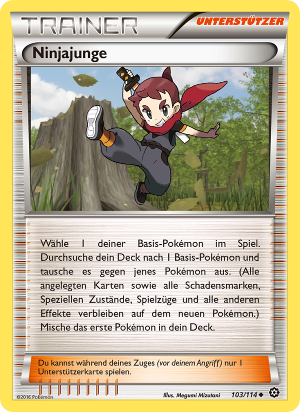 Ninjajunge 103 — Steam Siege (German Pokémon TCG card)