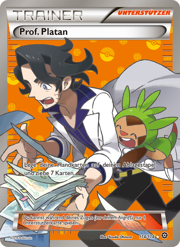 Prof. Platan 114 — Steam Siege (German Pokémon TCG card)