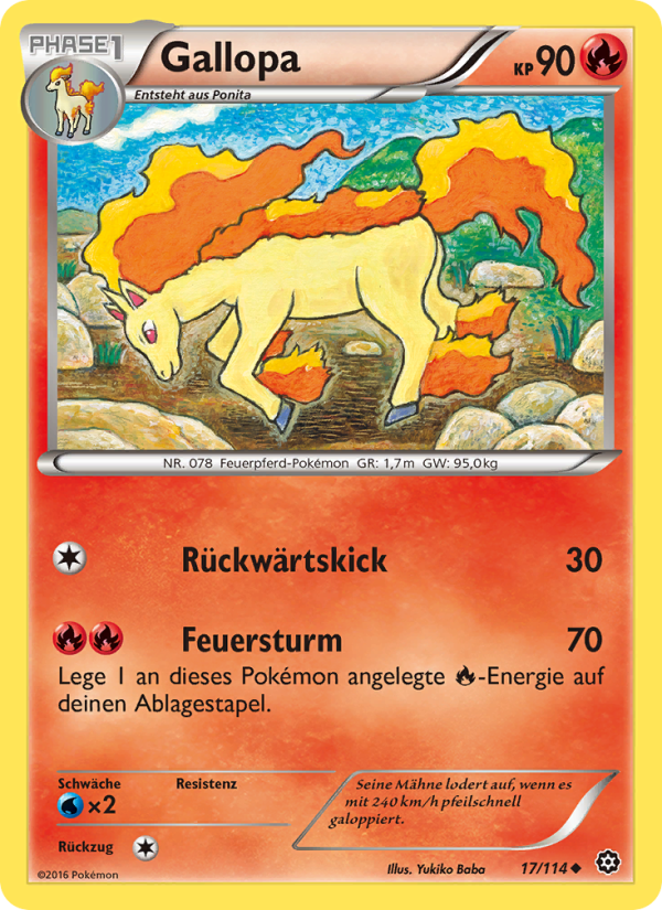 Gallopa 17 — Steam Siege (German Pokémon TCG card)