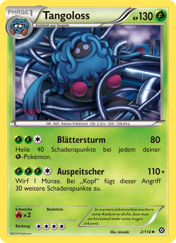 Tangoloss 2 — Steam Siege (German Pokémon TCG card)