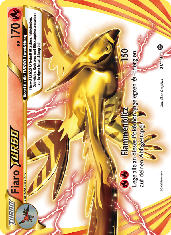Fiaro-TURBO 21 — Steam Siege (German Pokémon TCG card)