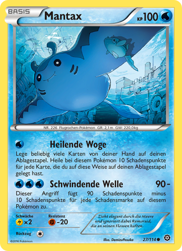 Mantax 27 — Steam Siege (German Pokémon TCG card)