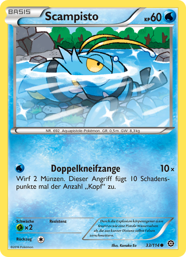 Scampisto 33 — Steam Siege (German Pokémon TCG card)