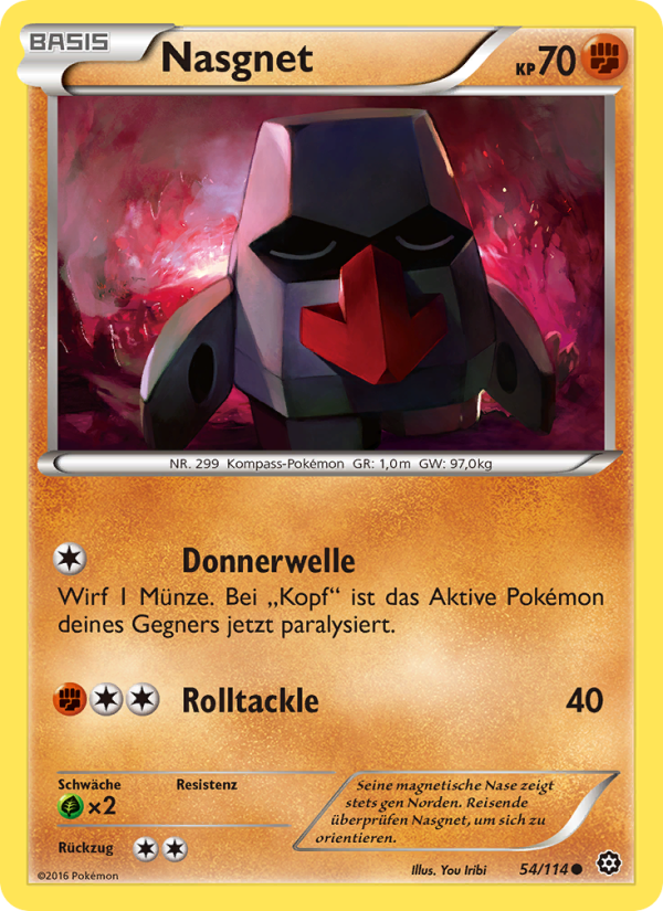 Nasgnet 54 — Steam Siege (German Pokémon TCG card)