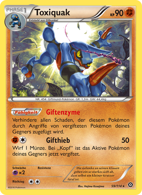Toxiquak 59 — Steam Siege (German Pokémon TCG card)