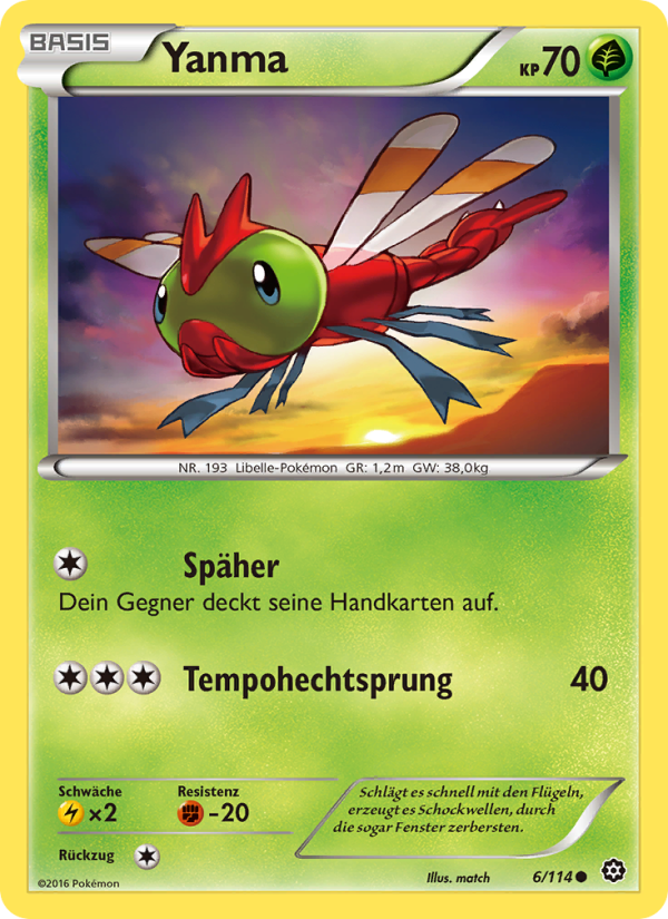 Yanma 6 — Steam Siege (German Pokémon TCG card)