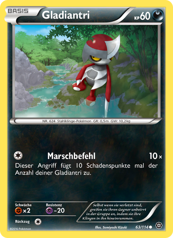 Gladiantri 63 — Steam Siege (German Pokémon TCG card)