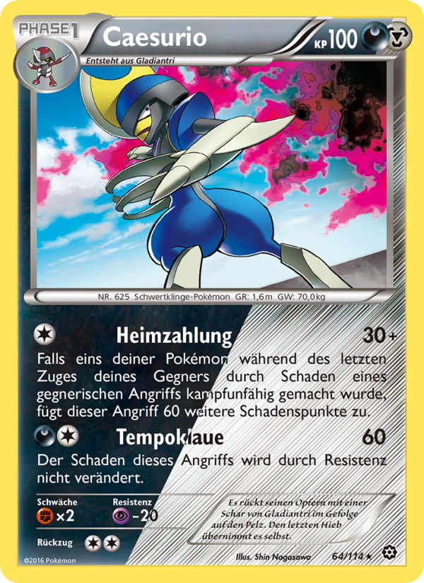 Caesurio 64 — Steam Siege (German Pokémon TCG card)
