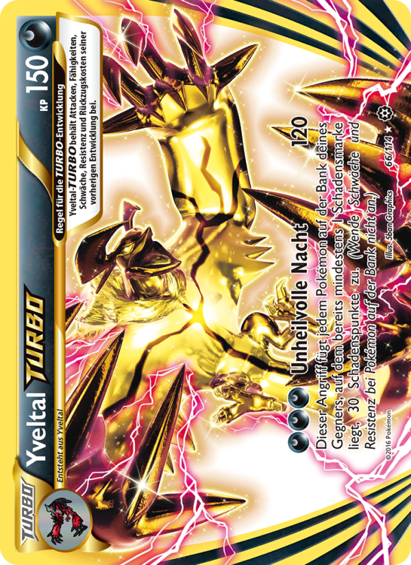 Yveltal-TURBO 66 — Steam Siege (German Pokémon TCG card)