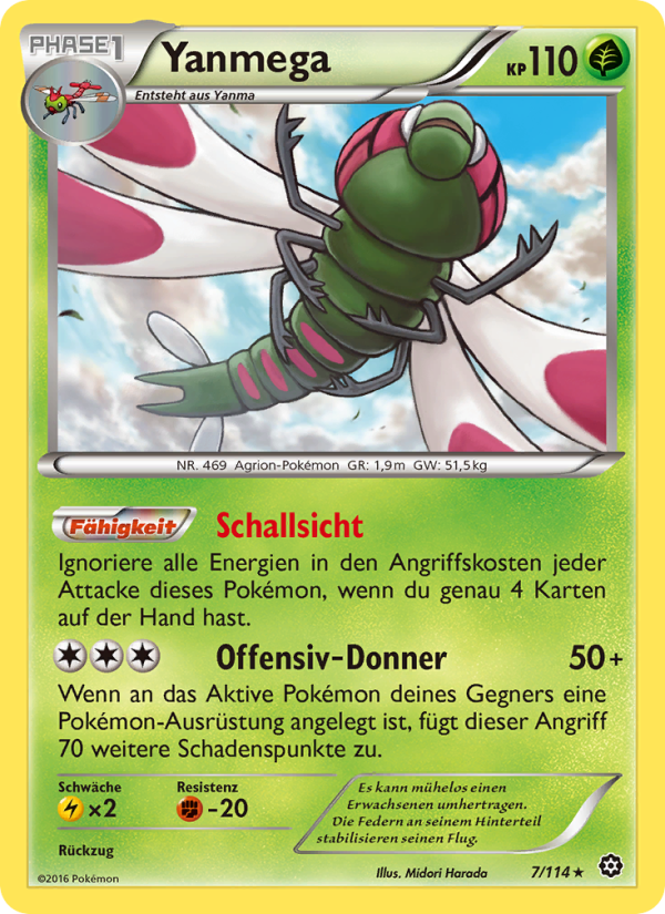 Yanmega 7 — Steam Siege (German Pokémon TCG card)