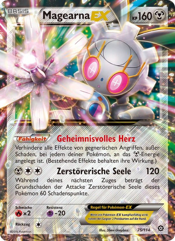 Magearna EX 75 — Steam Siege (German Pokémon TCG card)