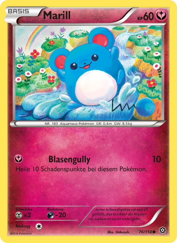 Marill 76 — Steam Siege (German Pokémon TCG card)