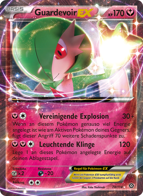 Guardevoir EX 78 — Steam Siege (German Pokémon TCG card)