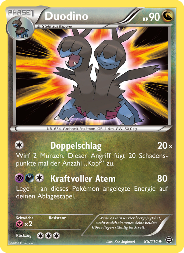 Duodino 85 — Steam Siege (German Pokémon TCG card)