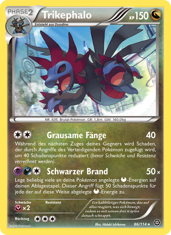 Trikephalo 86 — Steam Siege (German Pokémon TCG card)