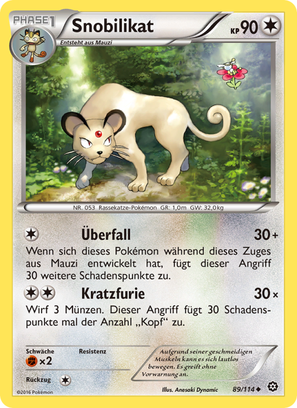 Snobilikat 89 — Steam Siege (German Pokémon TCG card)