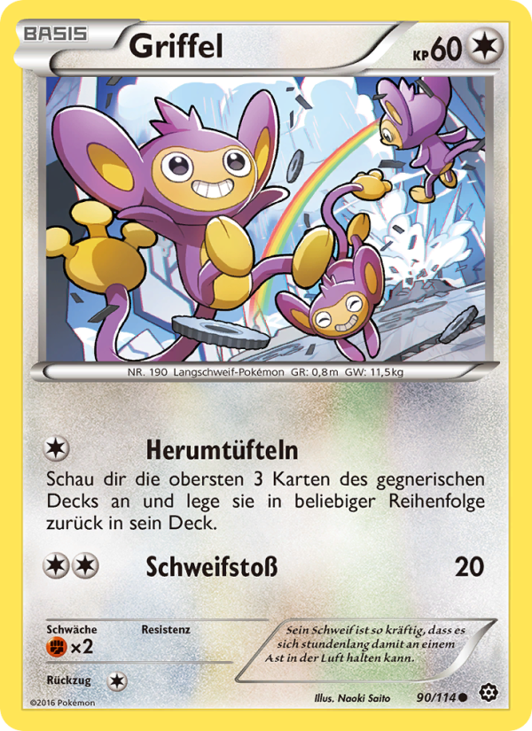 Griffel 90 — Steam Siege (German Pokémon TCG card)