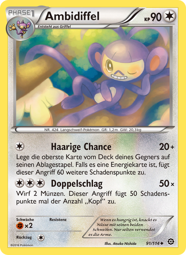 Ambidiffel 91 — Steam Siege (German Pokémon TCG card)