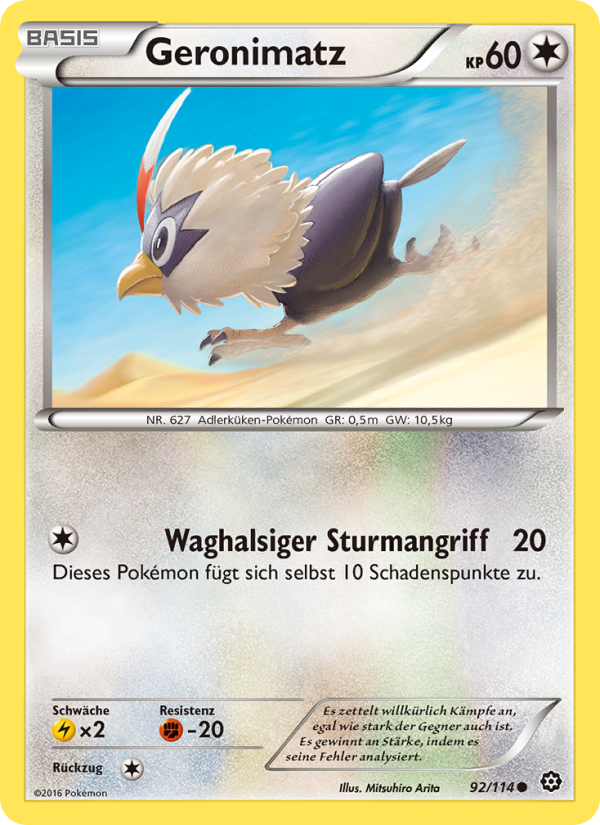 Geronimatz 92 — Steam Siege (German Pokémon TCG card)