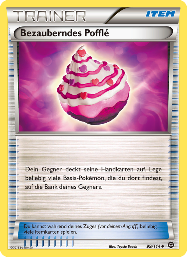 Bezauberndes Pofflé 99 — Steam Siege (German Pokémon TCG card)