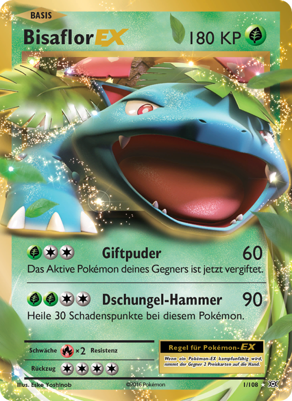 Bisaflor EX 1 — Evolutions (German Pokémon TCG card)