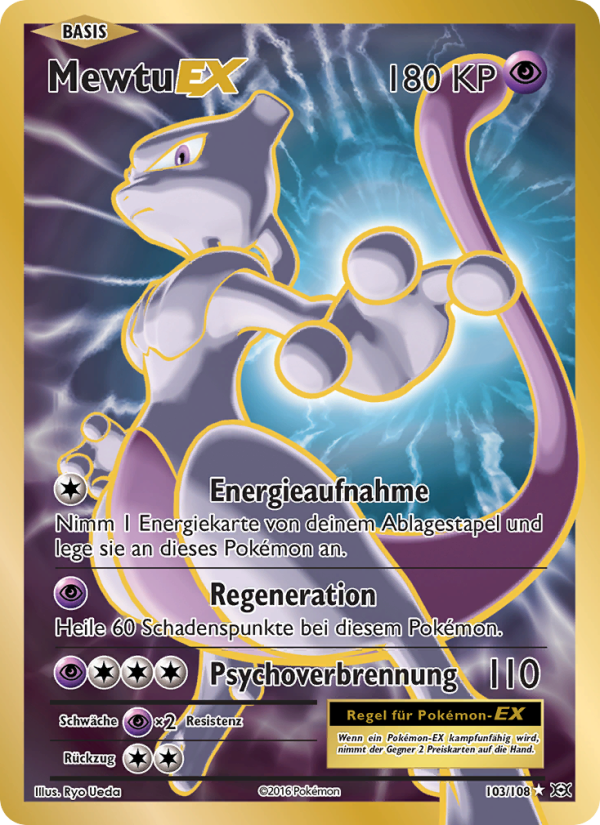 Mewtu EX 103 — Evolutions (German Pokémon TCG card)