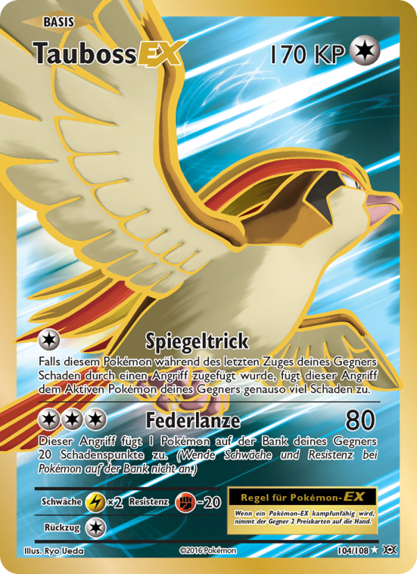 Tauboss EX 104 — Evolutions (German Pokémon TCG card)