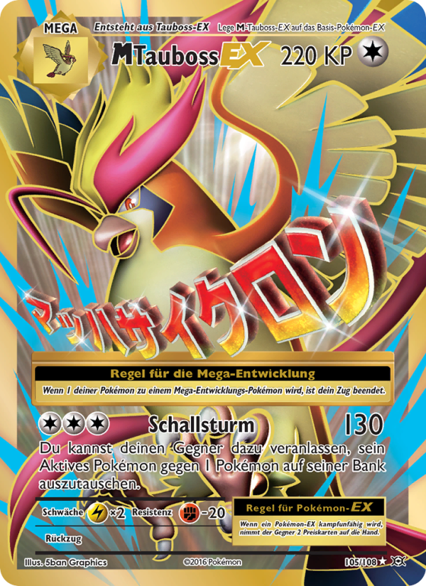 M-Tauboss EX 105 — Evolutions (German Pokémon TCG card)