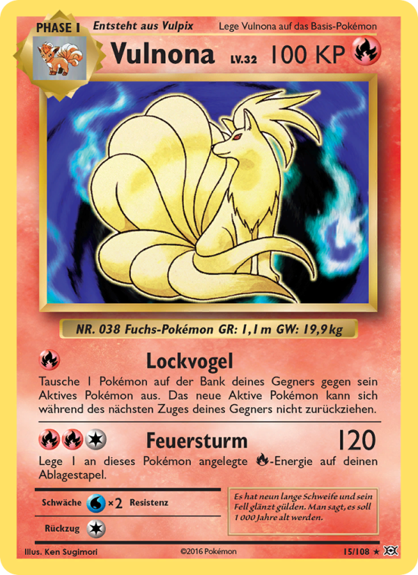 Vulnona 15 — Evolutions (German Pokémon TCG card)