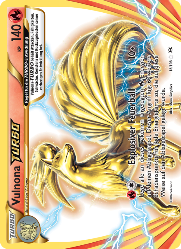 Vulnona-TURBO 16 — Evolutions (German Pokémon TCG card)