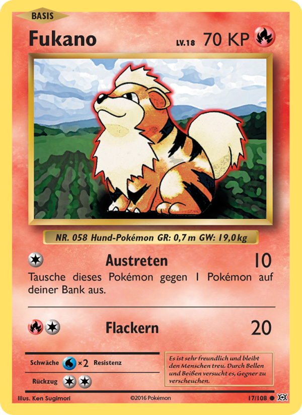 Fukano 17 — Evolutions (German Pokémon TCG card)