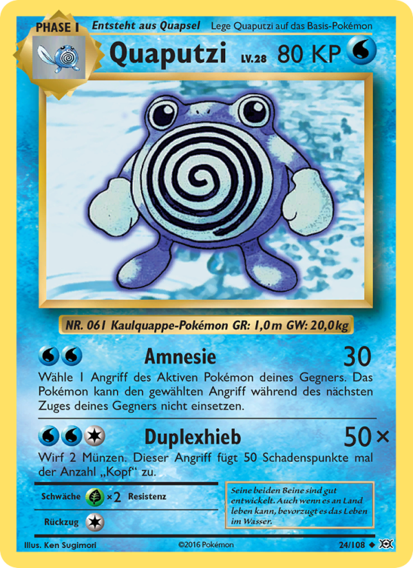 Quaputzi 24 — Evolutions (German Pokémon TCG card)