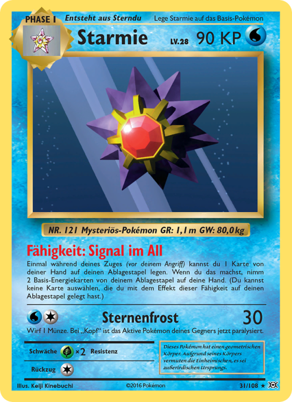 Starmie 31 — Evolutions (German Pokémon TCG card)