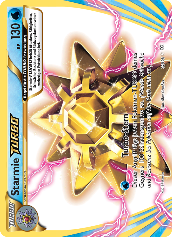 Starmie-TURBO 32 — Evolutions (German Pokémon TCG card)