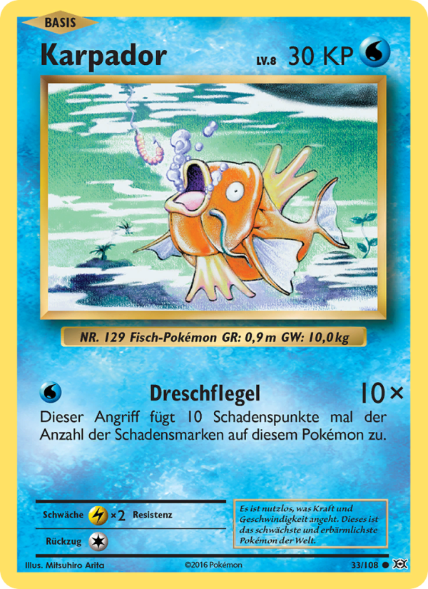 Karpador 33 — Evolutions (German Pokémon TCG card)