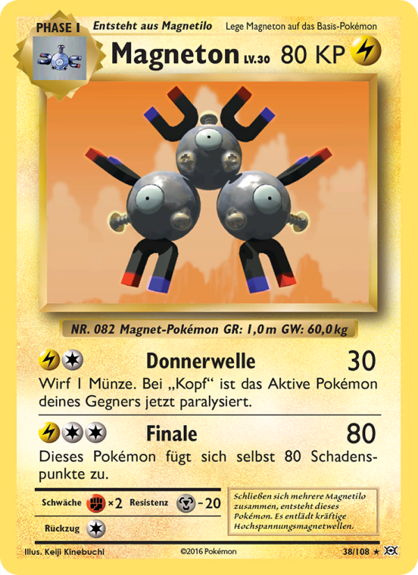 Magneton 38 — Evolutions (German Pokémon TCG card)