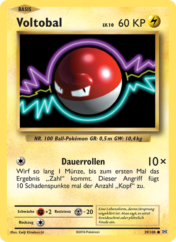 Voltobal 39 — Evolutions (German Pokémon TCG card)
